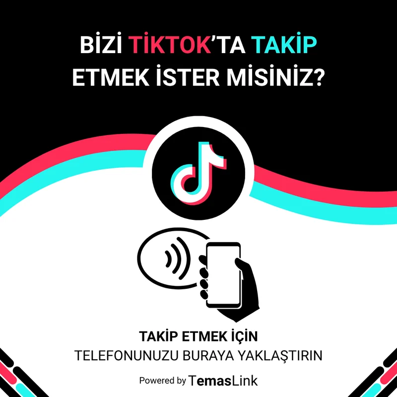 TikTok takip kartı tasarımı